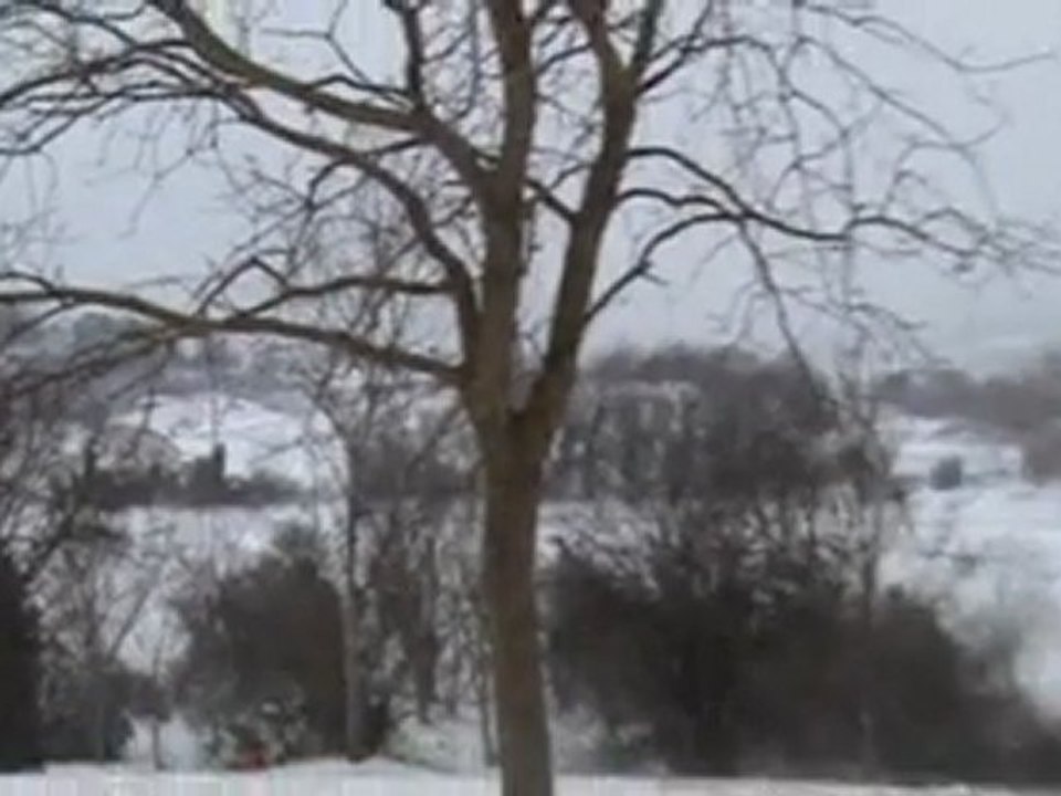 Toulouse sous la neige, les monks sur les luges