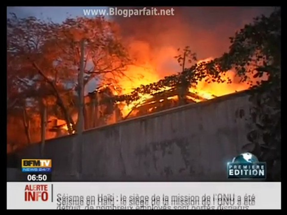 VIOLENT SEISME A HAITI 12.1.2010 BFMTV BLOGPARFAIT