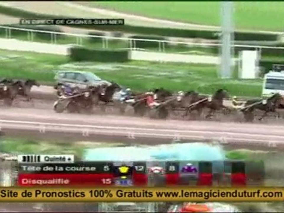 La vidéo des courses Quinté à Cagnes  13 janvier 2010 -