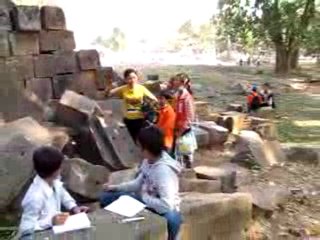 visite d'un temple au Cambodge