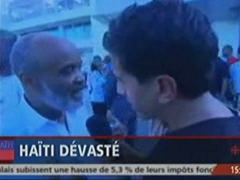 Haïti: le président René Préval est sans toit