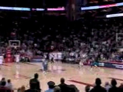 Corey Brewer knocks down the half court three-pointer to sen