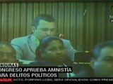 Congreso de Honduras otorga amnistía a golpistas