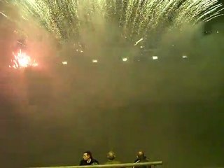 Feux d'artifice pour la Tribune Sud du Moustoir Lorient