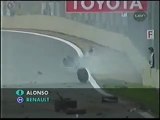 F1 2003 Brasil Fernando Alonso Crash
