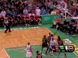 Kendrick Perkins gets the block and Rajon Rondo finishes the