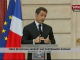 Voeux de Nicolas Sarkozy aux partenaires sociaux