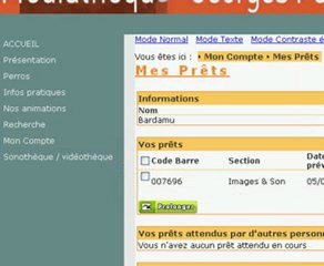 Prolonger la durée de prêt de vos documents.