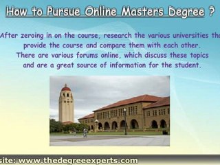 How To Pursue An Online Education Master's Degree........