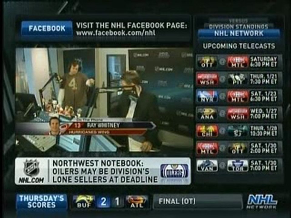 Ray Whitney on NHL Live (1/15/10)