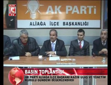 ak parti aliağa ilçe başkanı kazım ulaş açıklaması