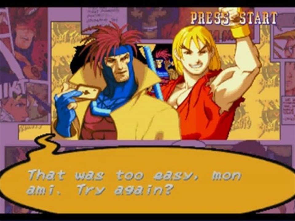 Video Test X-men Vs Street Fighther ( PS1 )