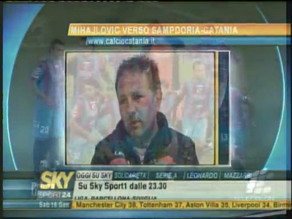 Mihajlovic verso Sampdoria-Catania