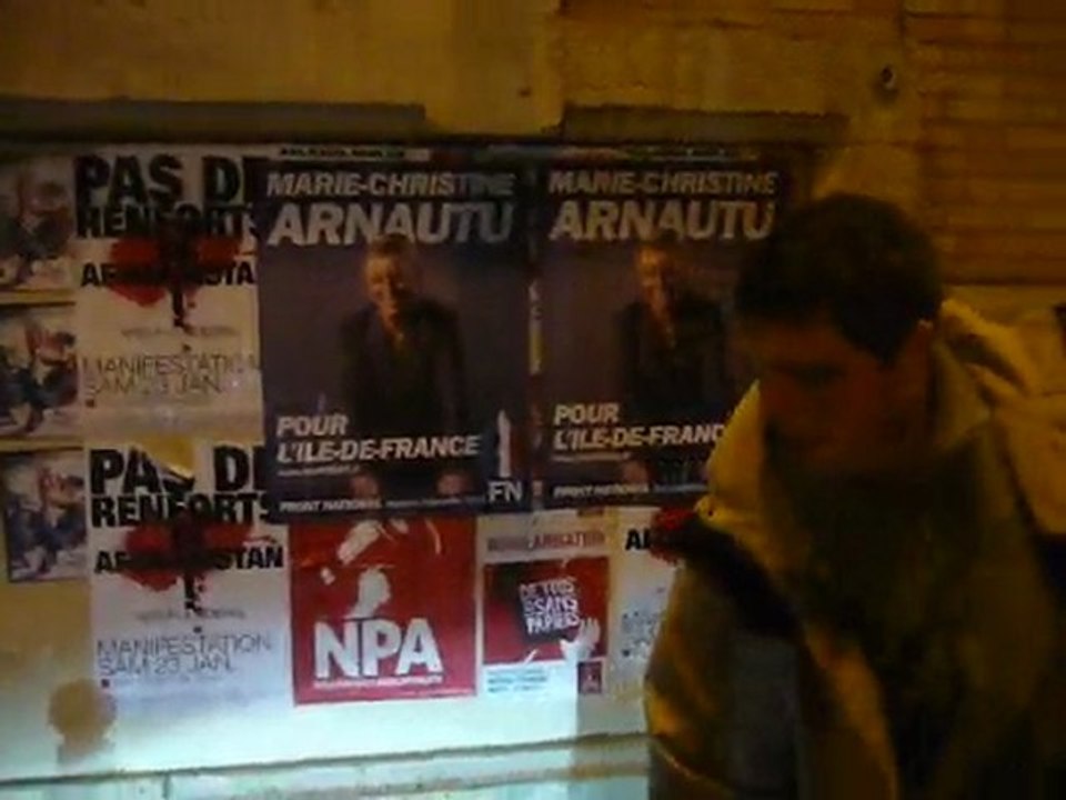 Un collage sur les 18e,19e et 20e arrondissement de Paris