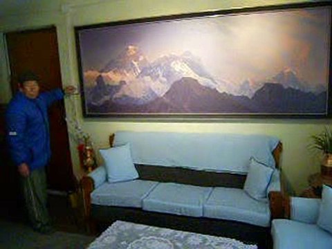 Toile de coucher de soleil chez le peintre népalais Kanjit