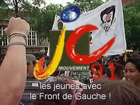 les jeunes communistes de l'Essonne avec Pierre Laurent