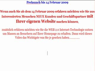 Prelaunch 2010 Webseite erstellen