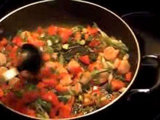 Shrimp With Red Peppers Stirfry-Low carb Shrimp