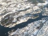 Bergen hivernale en Norvège - Vue du Ciel