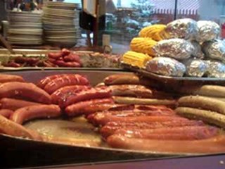 Sizzling Sausages at Berlin Christmas Market 🌭