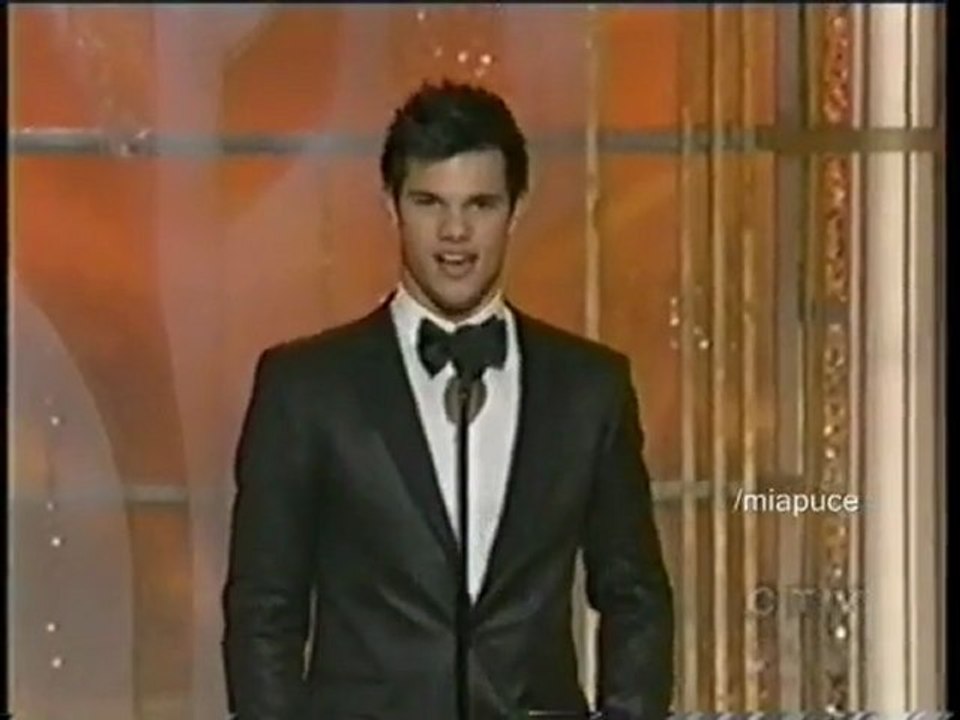 Taylor Lautner presenting at the 2010 Golden Globe Awards