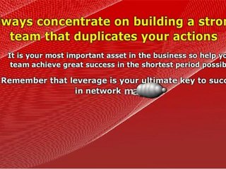 How To Build Network Marketing Business - 6 Action Routine T