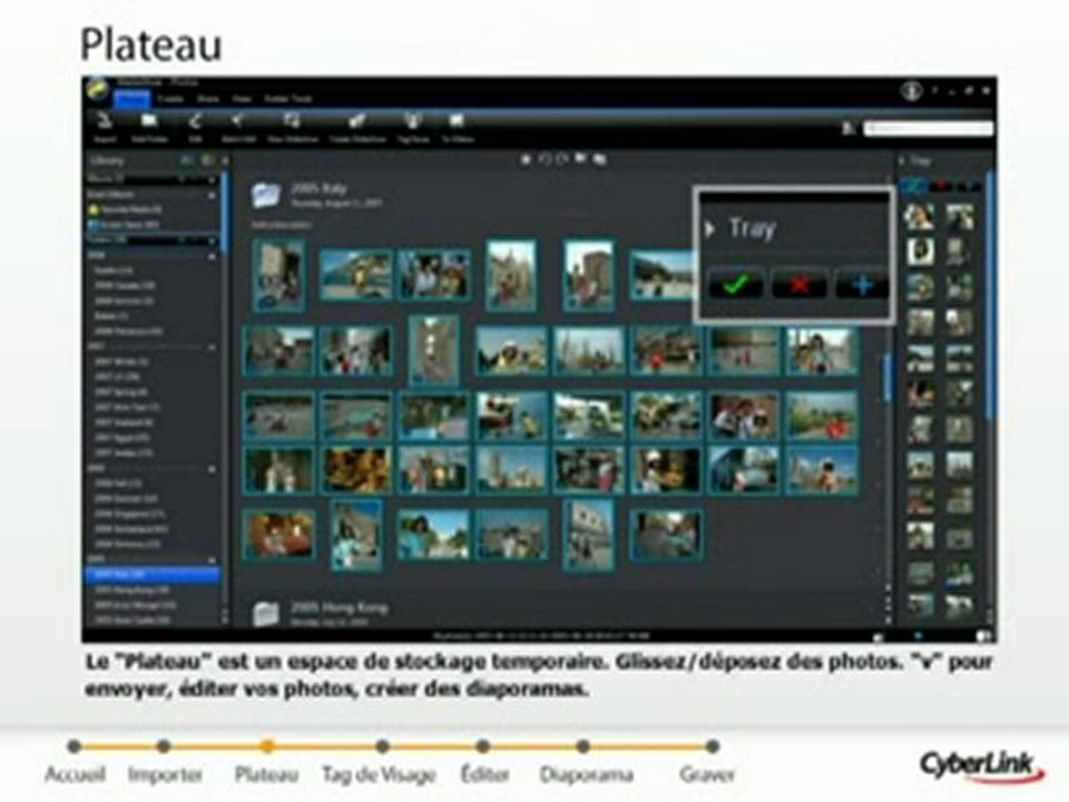 CyberLink MediaShow 5 (French) - Part 2 - Le Plateau