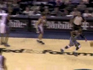 O.J. Mayo gets defensive and swipes the ball from Amar'e Sto