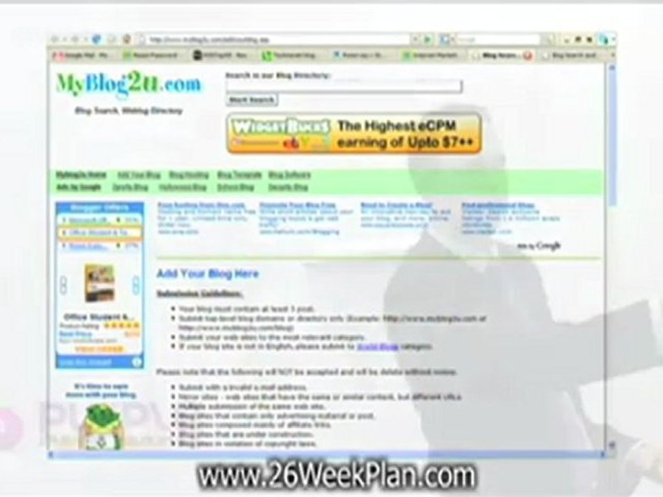 Blog & RSS Directories - Week #11 - Internet Marketing Plan