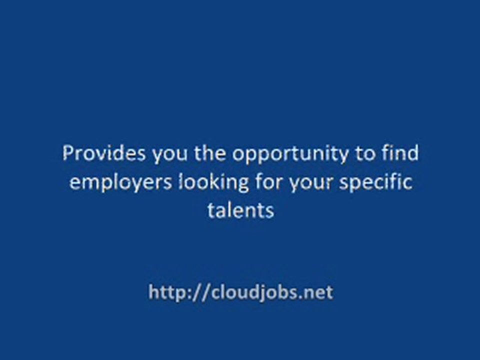 Online Source for jobs in Cloud Computing