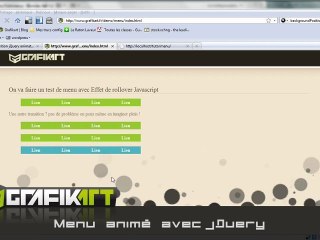 Tutoriel vidéo : Menu animé avec jQuery