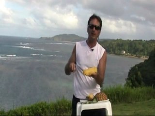 Cut pineapple in Hawaii