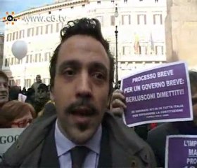 Il Popolo Viola scende in piazza contro il 'processo breve'