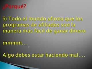 ¿Los (Programas De Afiliados) No Funcionan?