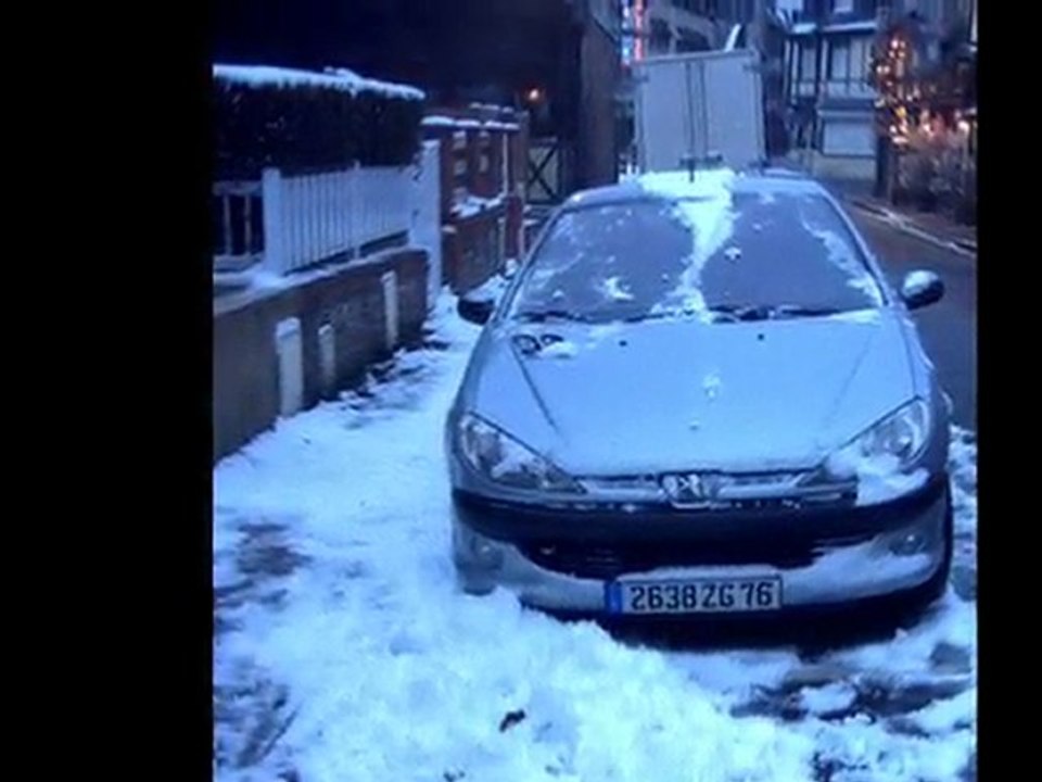 Neige sur Etretat
