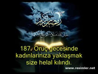 BAKARA SURESİ (185-187) (Ramazanla İlgili Ayetler)