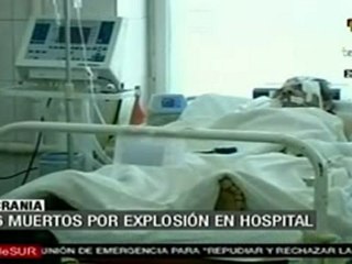 Mueren 16 personas por explosión en hospital de Ucrania