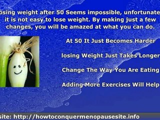 Menopause - Losing Weight During Menopause