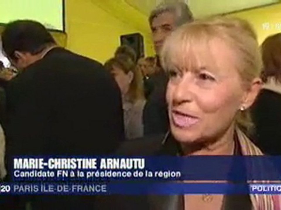 FN - Marie-Christine Arnautu au voeux d'Huchon 2010