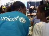 Delivering supplies and protecting young quake survivors' lives in Haiti