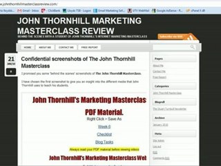 John Thornhill Masterclass Review Video