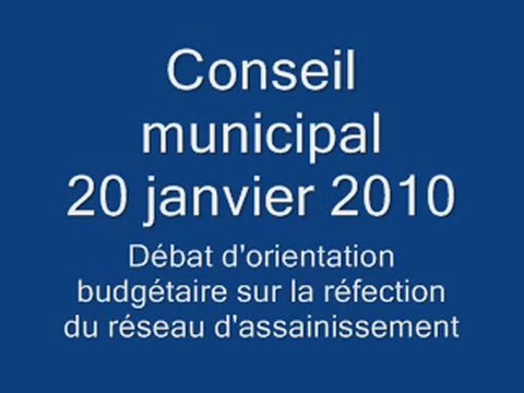 Conseil municipal du 20 janvier 2010 - Assainissement