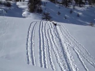 Romain fait de la luge...