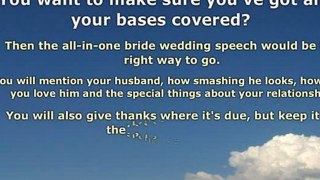 Bride Wedding Speech - Why Should I Give One?