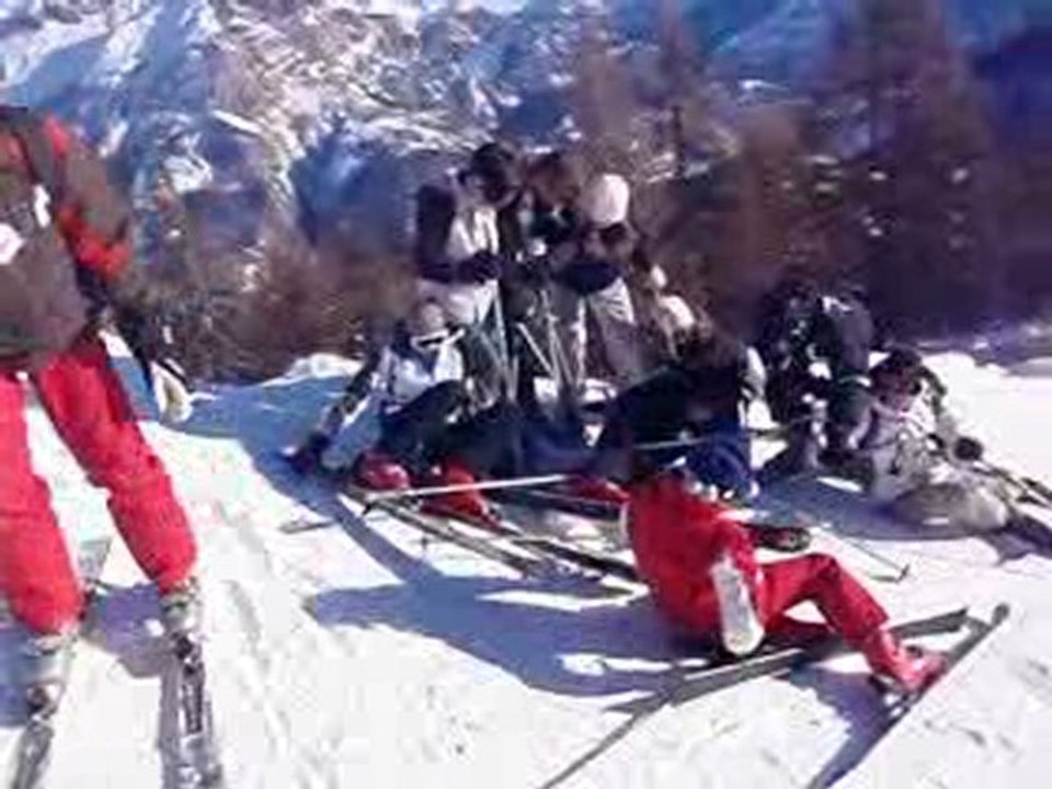 Photo de groupe en cascade