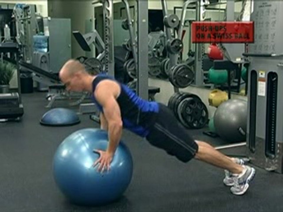 Fitness Ball Push ups