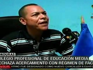 Rechazan educadores hondureños diálogo con Godoy