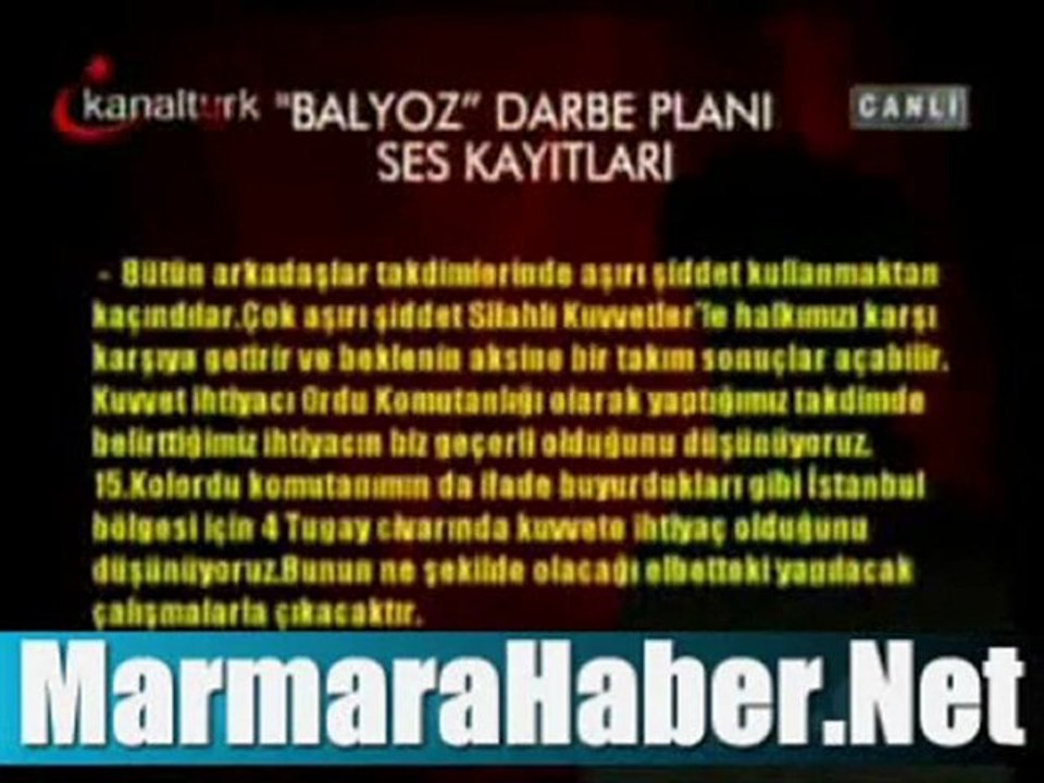 Balyoz Darbe Planı'nın ses kayıtları