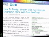 Multi-tier horizontal dropdown menu & free HTML
