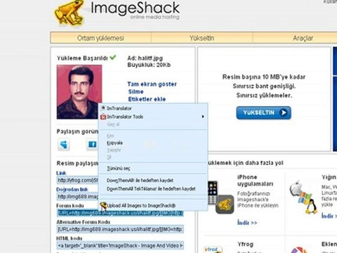 Halit Resim Yükleme videolu anlatım